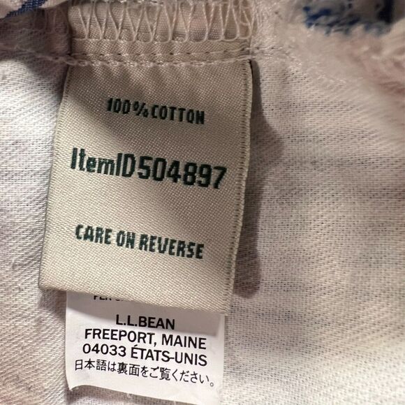 L.L. Bean Seersucker Shorts Womens 8 Blue Favorite Fit Chino Patchwork Stripe - Picture 5 of 7